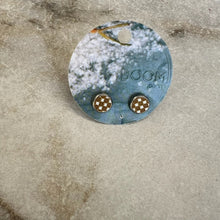 Charger l'image dans la galerie, Boucles d'oreilles inox cuir quadrillé Chikiboom