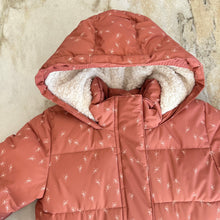 Charger l'image dans la galerie, Manteau d'hiver long rose avec fleurs Deux par Deux