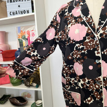 Charger l'image dans la galerie, Chemise en soie à fleurs rose et brune Laura Urbinati