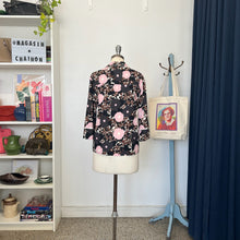 Charger l'image dans la galerie, Chemise en soie à fleurs rose et brune Laura Urbinati