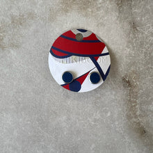 Charger l'image dans la galerie, Boucles d'oreilles inox cuir bleu Chikiboom