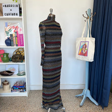 Charger l'image dans la galerie, Robe maxi à col roulé en maille et dos ouvert Missoni