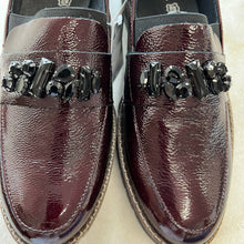 Charger l'image dans la galerie, Chaussures loafers en cuir rouge bordeaux Imac