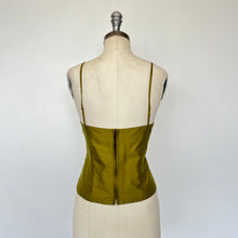 Charger l'image dans la galerie, Camisole en soie verte Ariane Carle