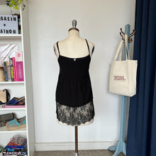 Charger l'image dans la galerie, Camisole noire en soie Simona Barbieri Twinset