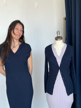 Charger l'image dans la galerie, Robe bleue Nadia Wide Rib Dress Paper Label
