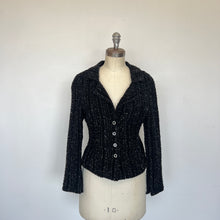 Charger l'image dans la galerie, Veston tweed noir et blanc Isabelle Elie Boutique