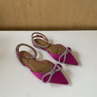 Chaussures Bow Flat rose Bibi Lou