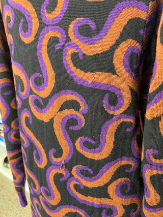 Robe en maille jacquard Yves Saint Laurent Rive Gauche