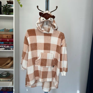 Couverture en peluche à capuche Deux par Deux 6/8 ans