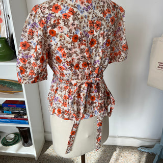 Blouse fleurie Cream