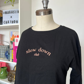 Chandail à manches longues Slow down club Rose Buddha