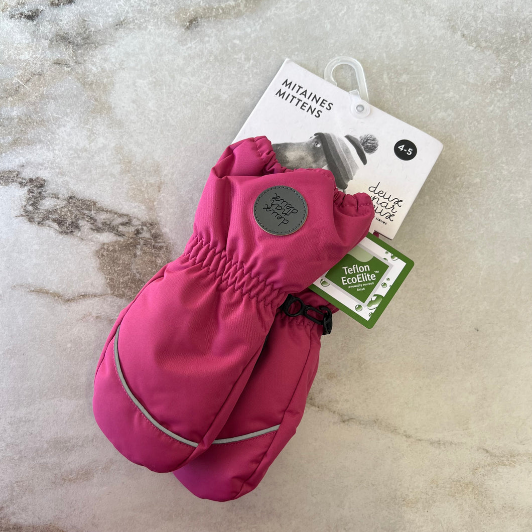 Mitaines hiver rose Deux par Deux