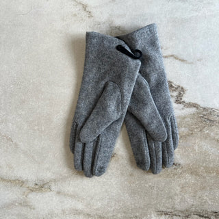 Gants en laine gris