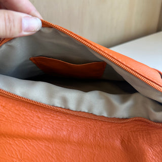 Sac bandoulière en cuir orange