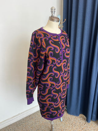 Robe en maille jacquard Yves Saint Laurent Rive Gauche