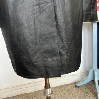 Manteau long mi-saison ciré M0851