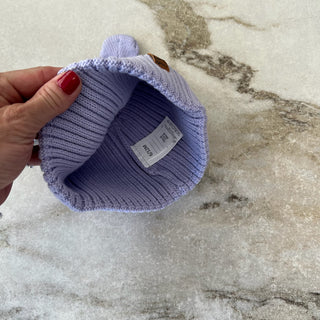 Tuque mi-saison tricot mauve Deux par Deux