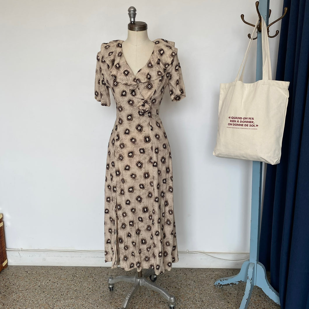 Robe vintage motifs abstraits