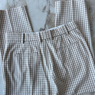 Pantalon fuselé en sergé à carreaux Tory Burch