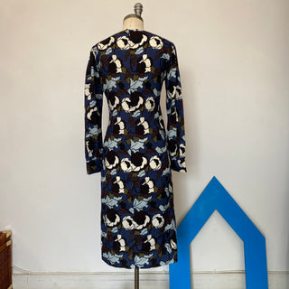 Robe à fleurs bleues Laura Urbinati