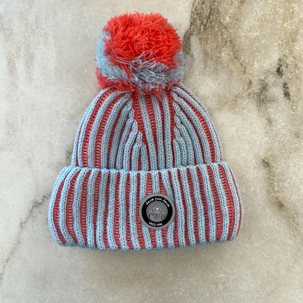 Tuque hiver rose et bleu Deux par Deux