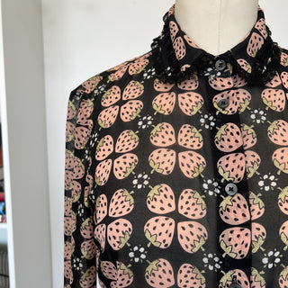Chemise en soie fraises Red Valentino