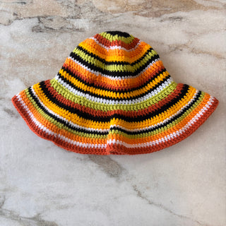 Chapeau tricot orange