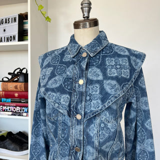 Veste denim imprimé Claudie Pierlot