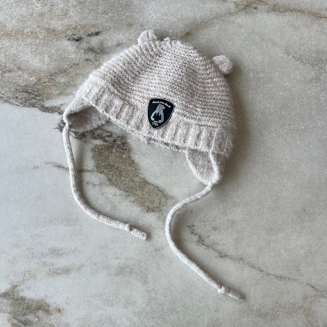 Tuque hiver crème petites oreilles pour enfants Deux par Deux