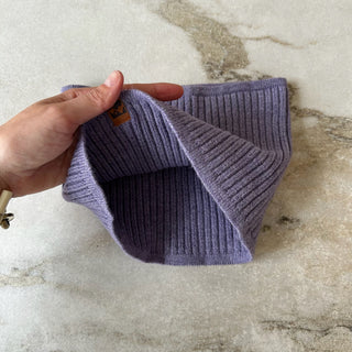 Cache-cou mi-saison tricot mauve Deux par Deux 2/6 ans