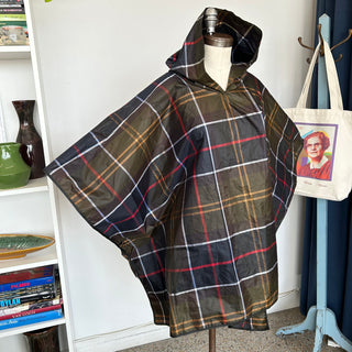 Manteau puncho imperméable Tartan Barbour