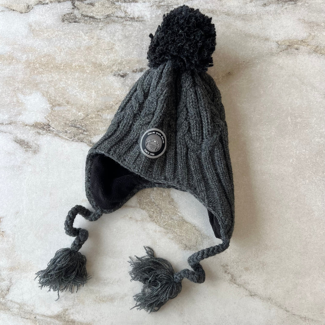 Tuque hiver gris foncé Deux par Deux