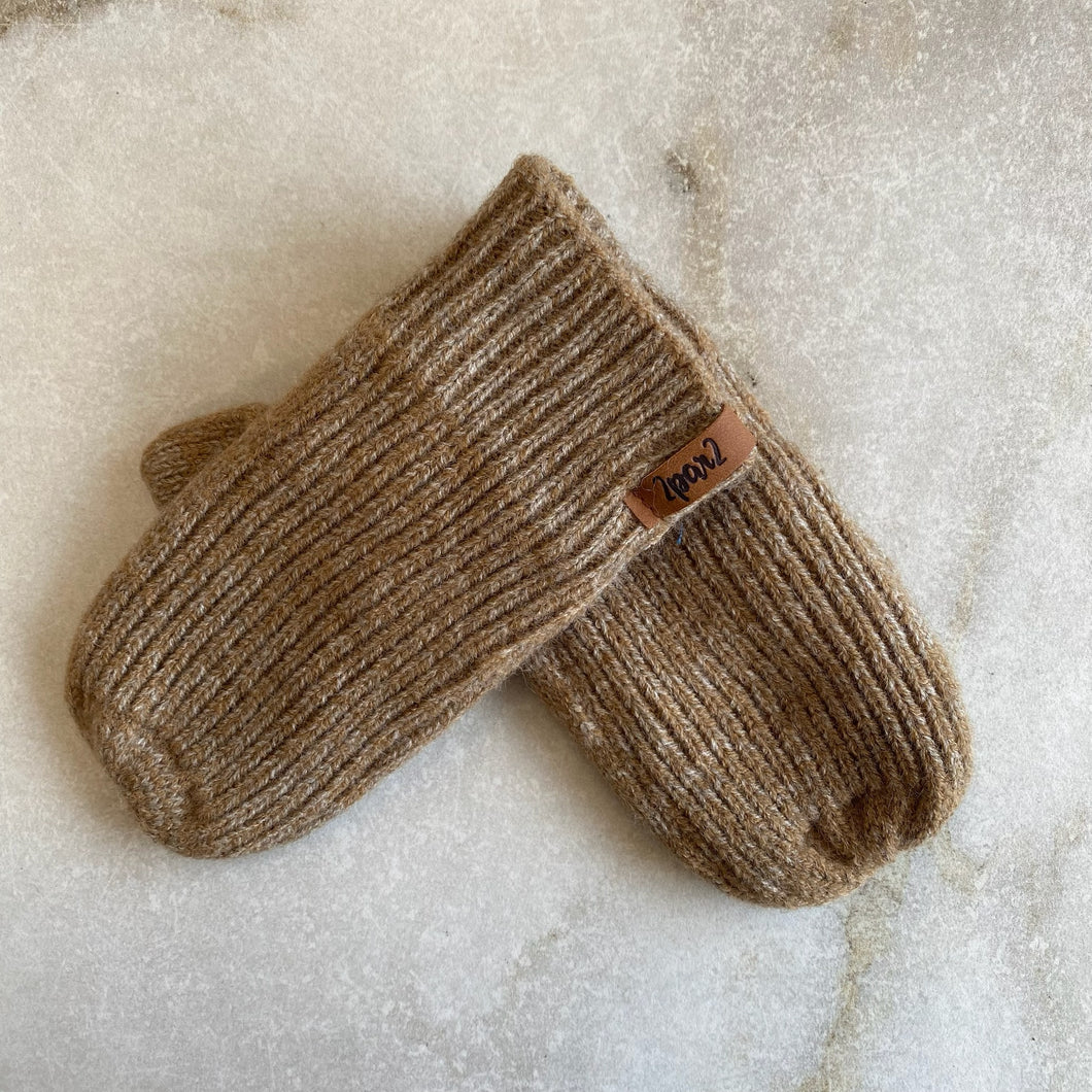 Mitaines mi-saison tricot pour enfants Deux par Deux