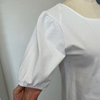 Chandail à manches courtes bouffantes coton organique Hanro