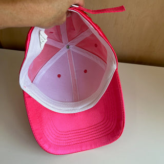 Casquette rose satiné