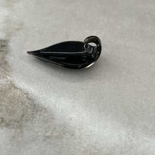 Pendentif brun verre soufflé