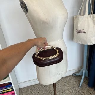 Sac à main pochette bourgogne