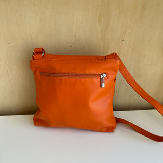 Sac bandoulière en cuir orange
