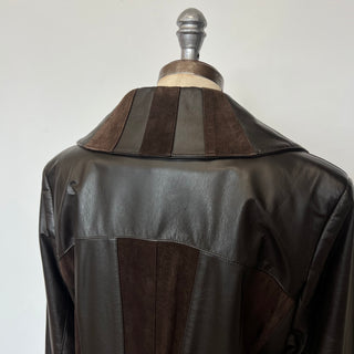 Manteau en cuir brun Lavoie Morin cuir et fourrures