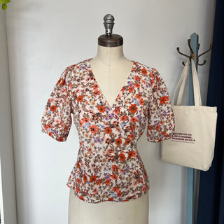 Blouse fleurie Cream