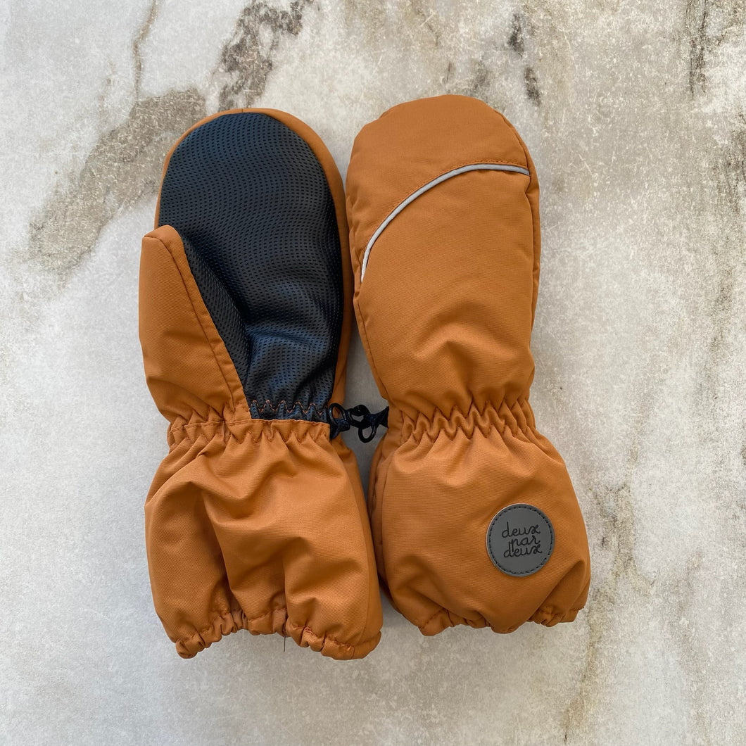 Mitaines hiver orange brûlé Deux par Deux
