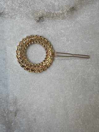 Barette couronne dorée