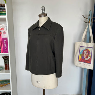 Veste manteau vert kaki Pierre Cardin