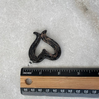 Pendentif verre souflé cœur brun