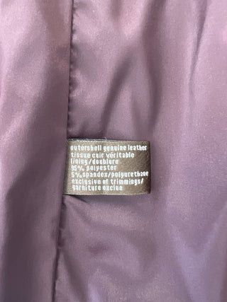 Veste de cuir rouge vin Danier