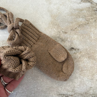Mitaines mi-saison tricot brun/beige Deux par Deux 18/24 mois