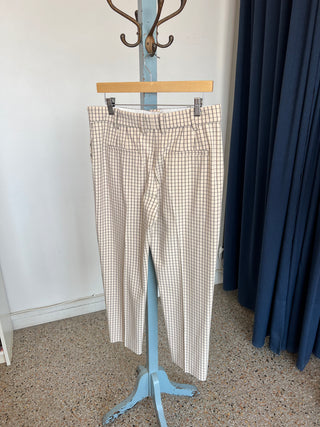 Pantalon fuselé en sergé à carreaux Tory Burch