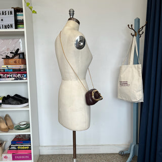 Sac à main pochette bourgogne