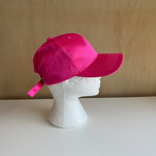 Casquette rose satiné